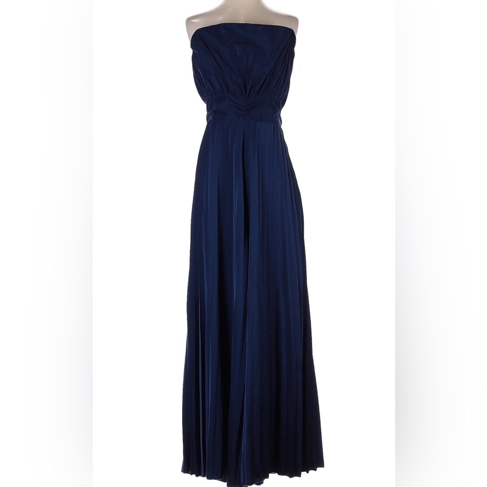 One33 Social The Lacey Strapless Navy Evening Wide Leg Jumpsuit 4